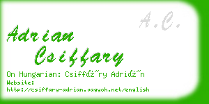 adrian csiffary business card